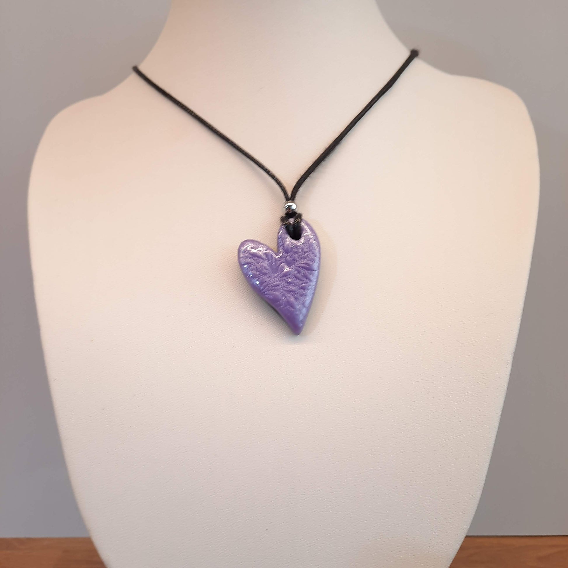 Colgante Corazón Pleno Pequeño Lila