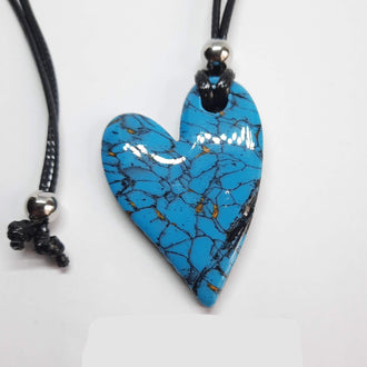 Colgante Corazón Pleno Turquesa