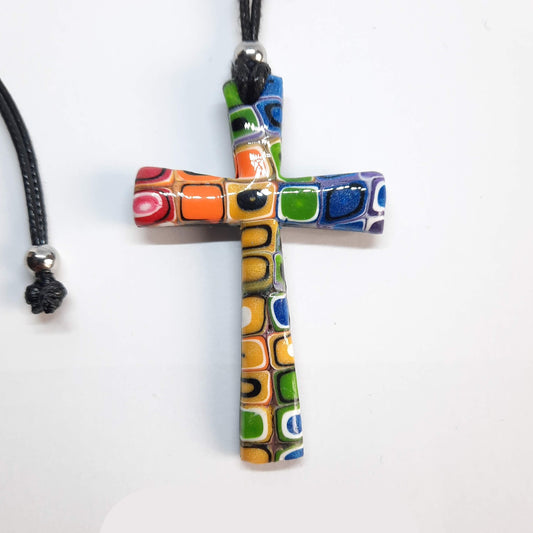 Colgante Cruz Arcoíris