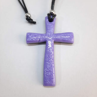 Colgante Cruz Lila
