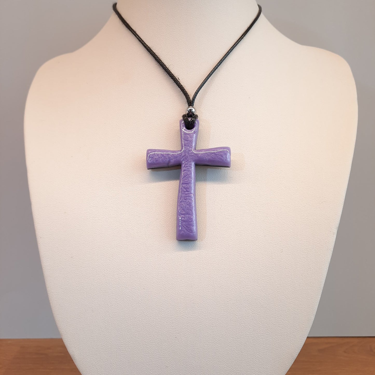 Colgante Cruz Lila