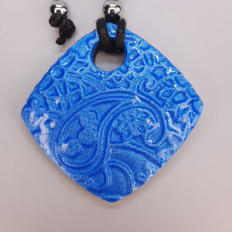 Colgante Cuadrado Grande Azul
