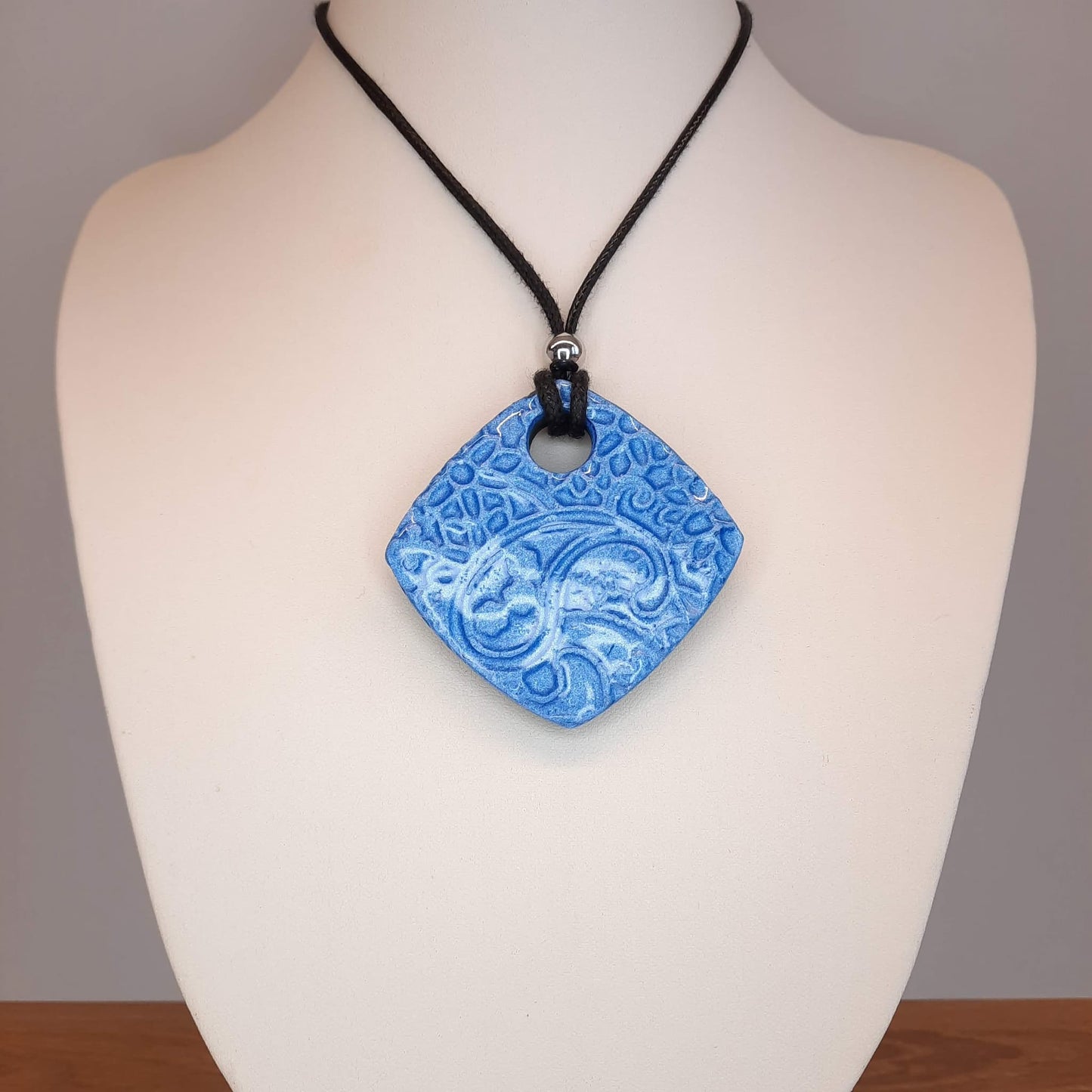 Colgante Cuadrado Grande Azul