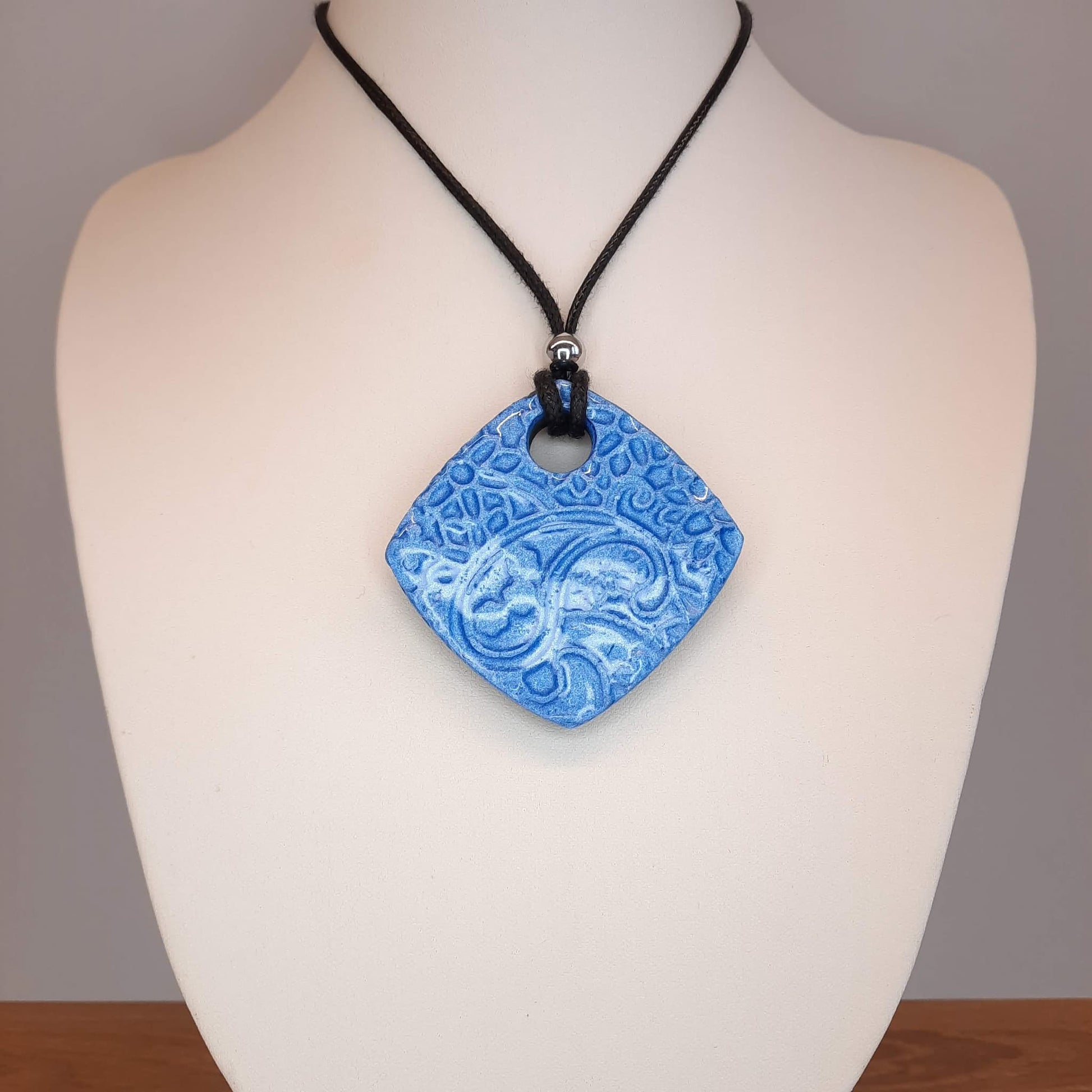 Colgante Cuadrado Grande Azul