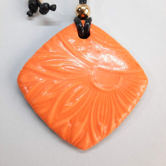 Colgante Cuadrado Grande Naranja