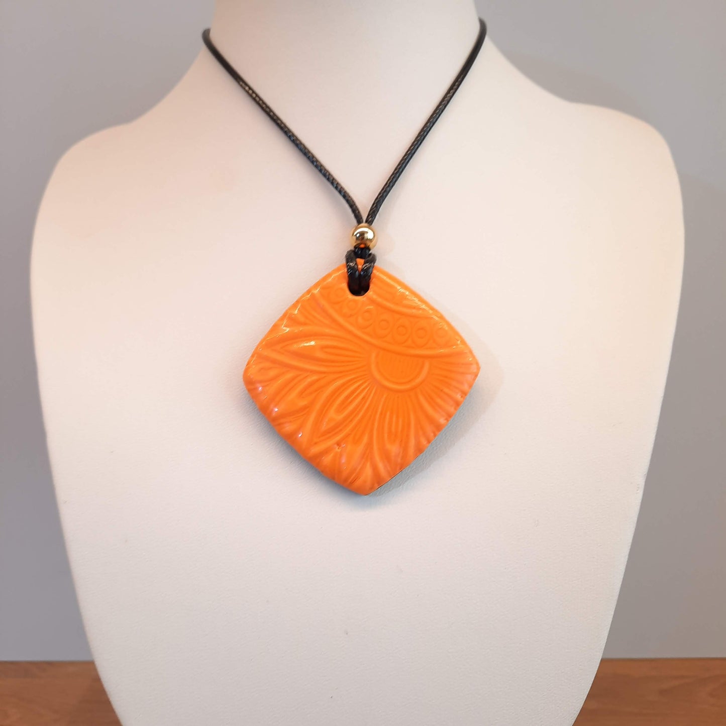 Colgante Cuadrado Grande Naranja