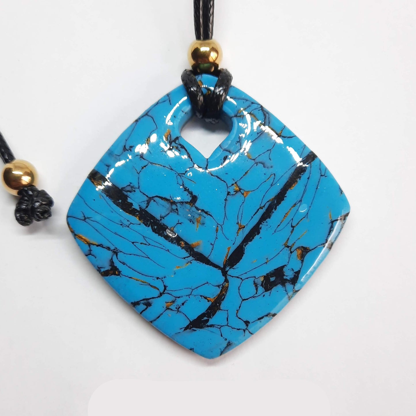 Colgante Cuadrado Grande Turquesa