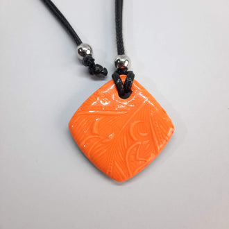 Colgante Cuadrado Mediano Naranja