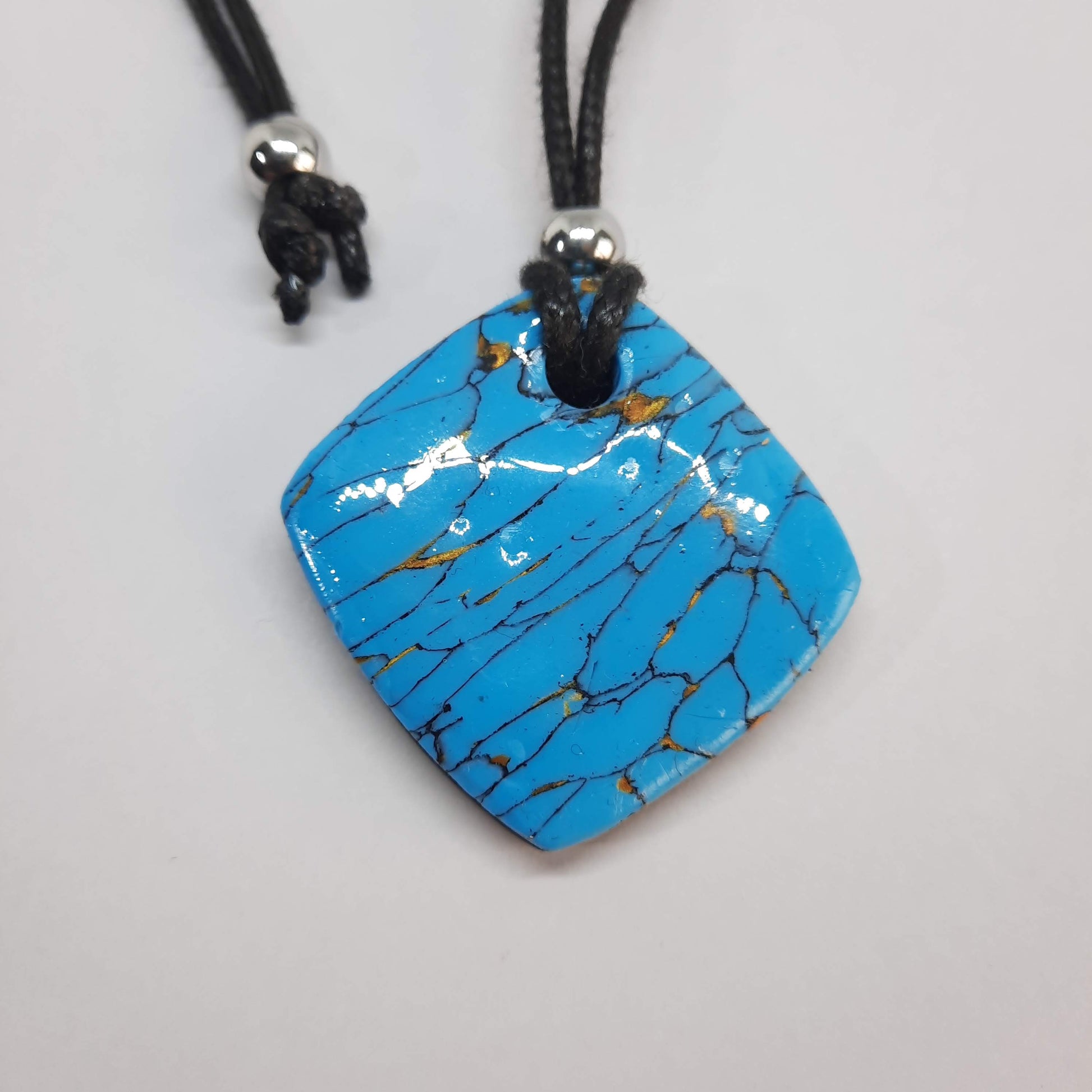 Colgante Cuadrado Mediano Turquesa