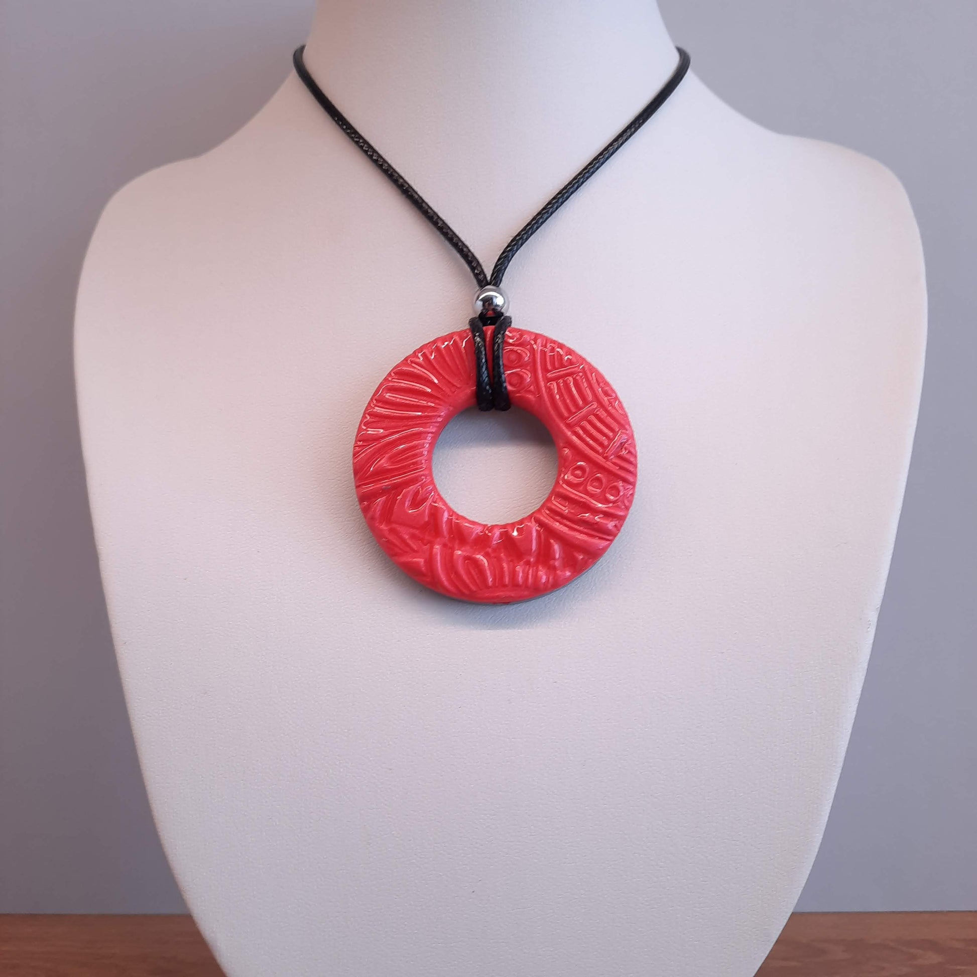Colgante Donut Grande Rojo