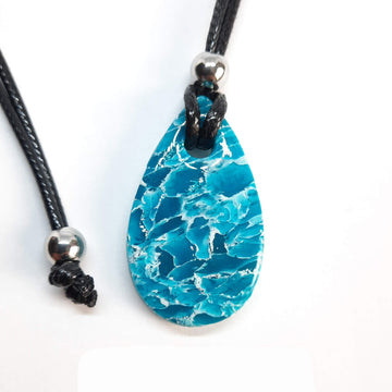 Colgante Gota Mediano Aguamarina