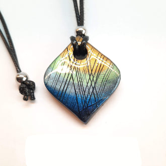 Colgante India Pequeño Labradorita Azul