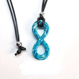 Colgante Infinito Vertical Aguamarina