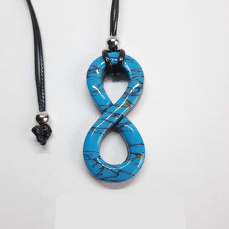 Colgante Infinito Vertical Turquesa