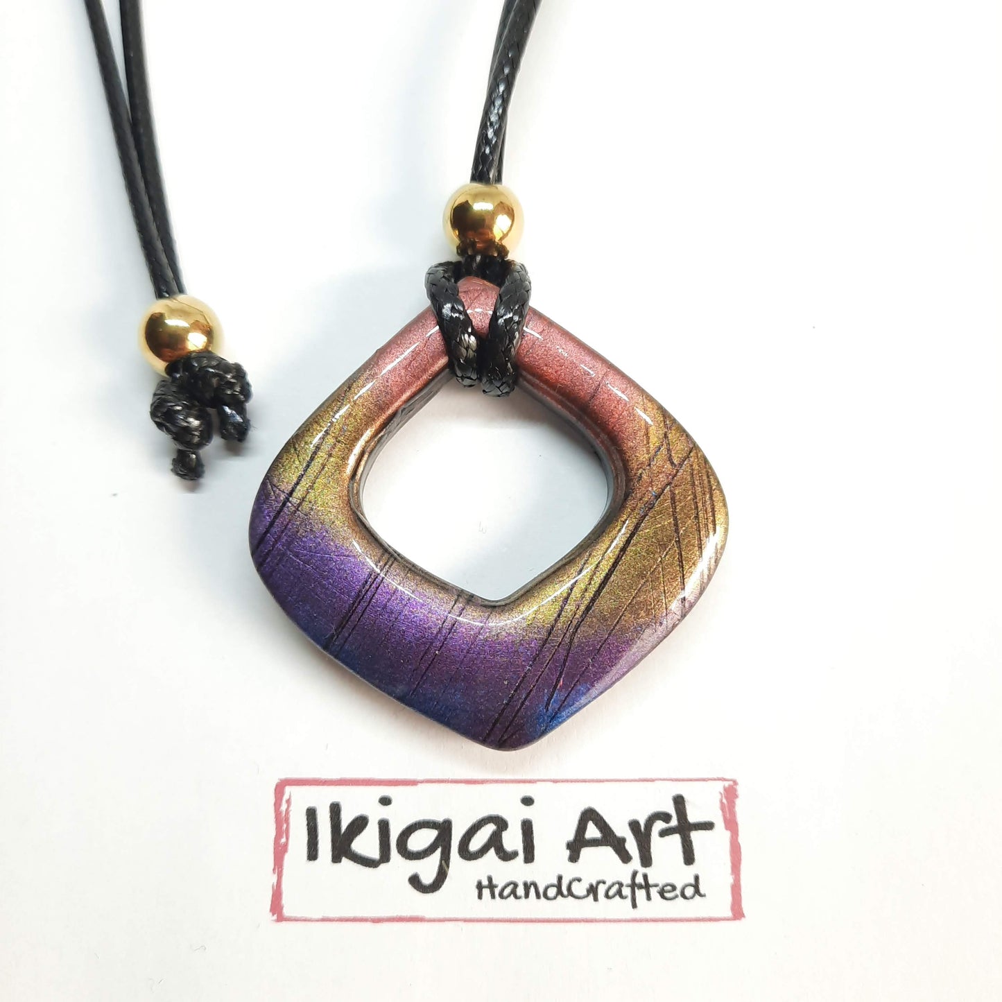 Colgante Lisboa Mediano Labradorita Violeta