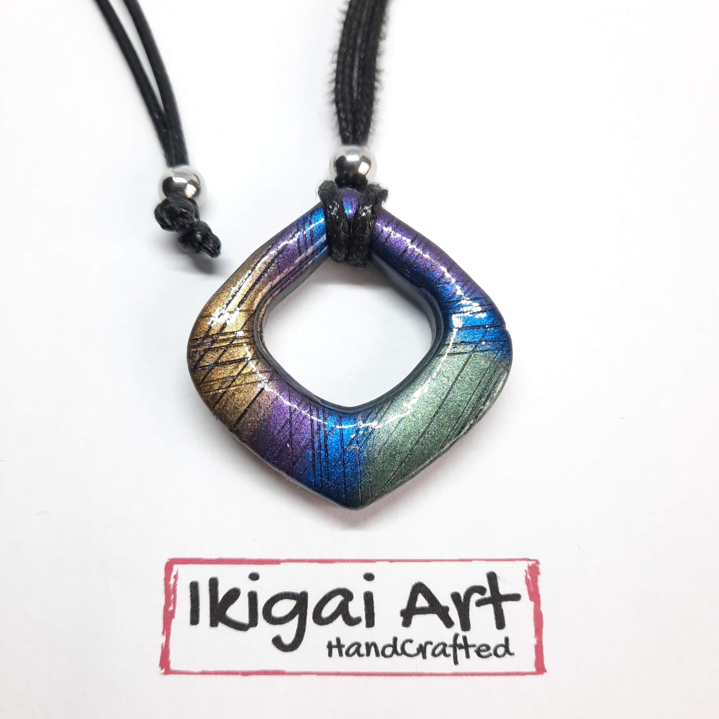 Colgante Lisboa Pequeño Labradorita Violeta