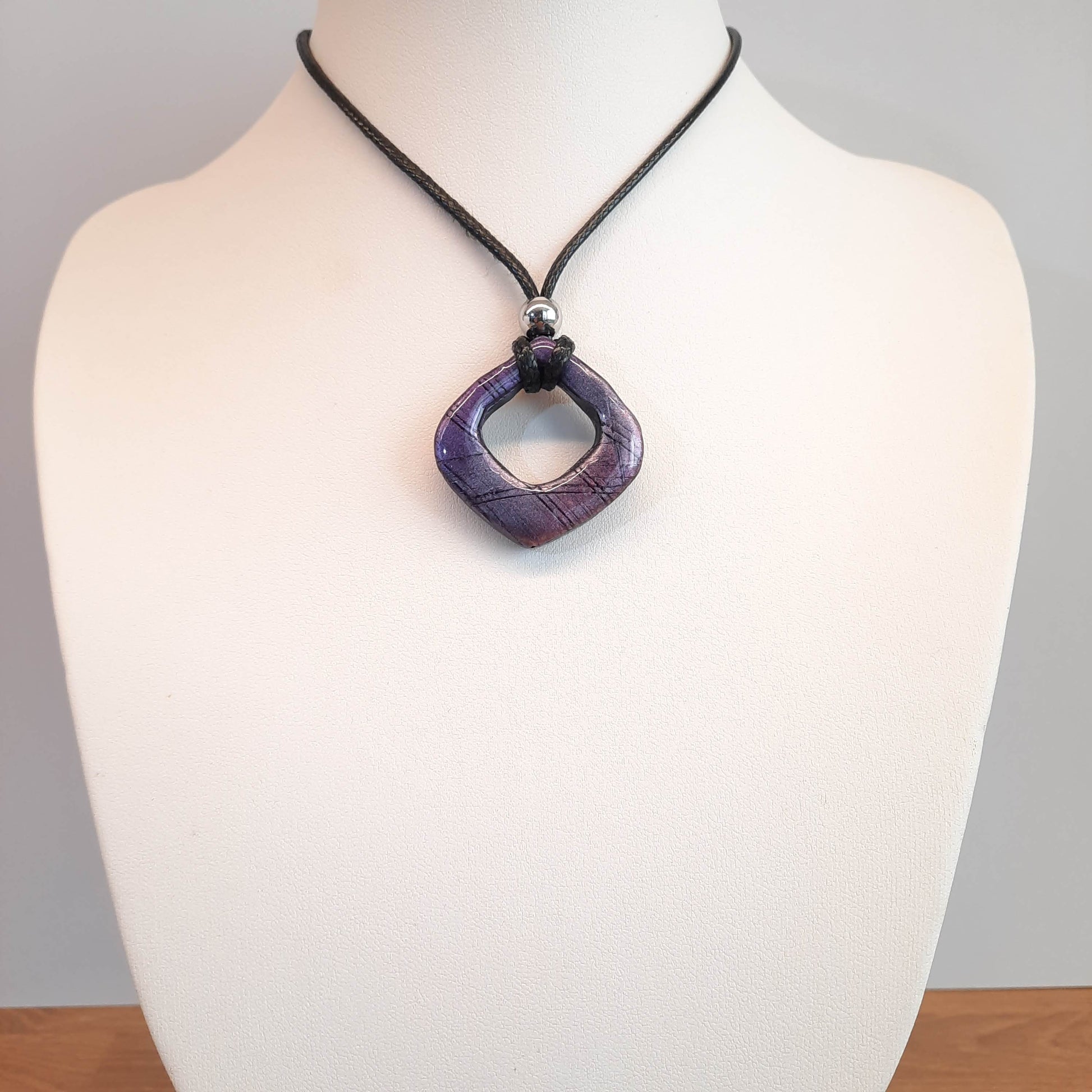 Colgante Lisboa Pequeño Labradorita Violeta