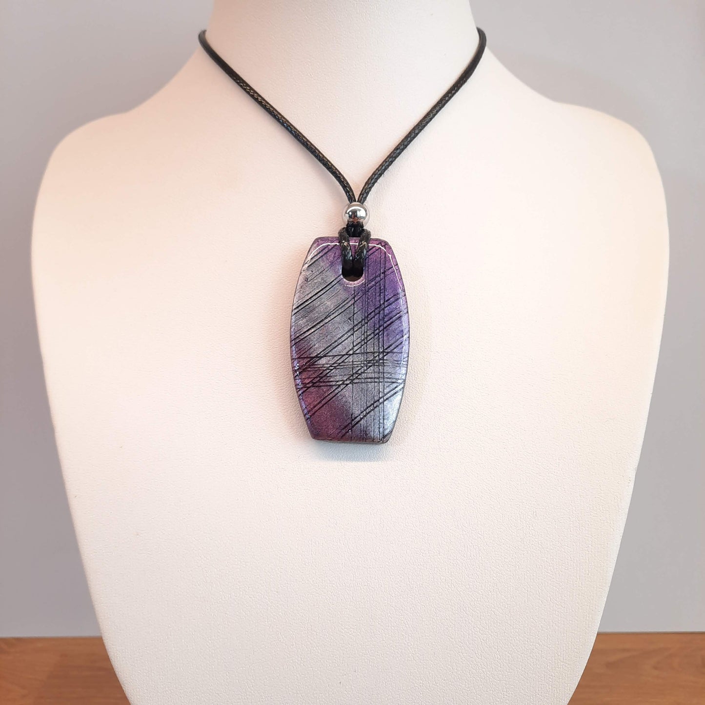 Colgante Moderno Labradorita Violeta