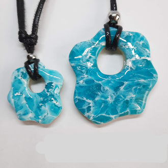 Colgante Nube Aguamarina