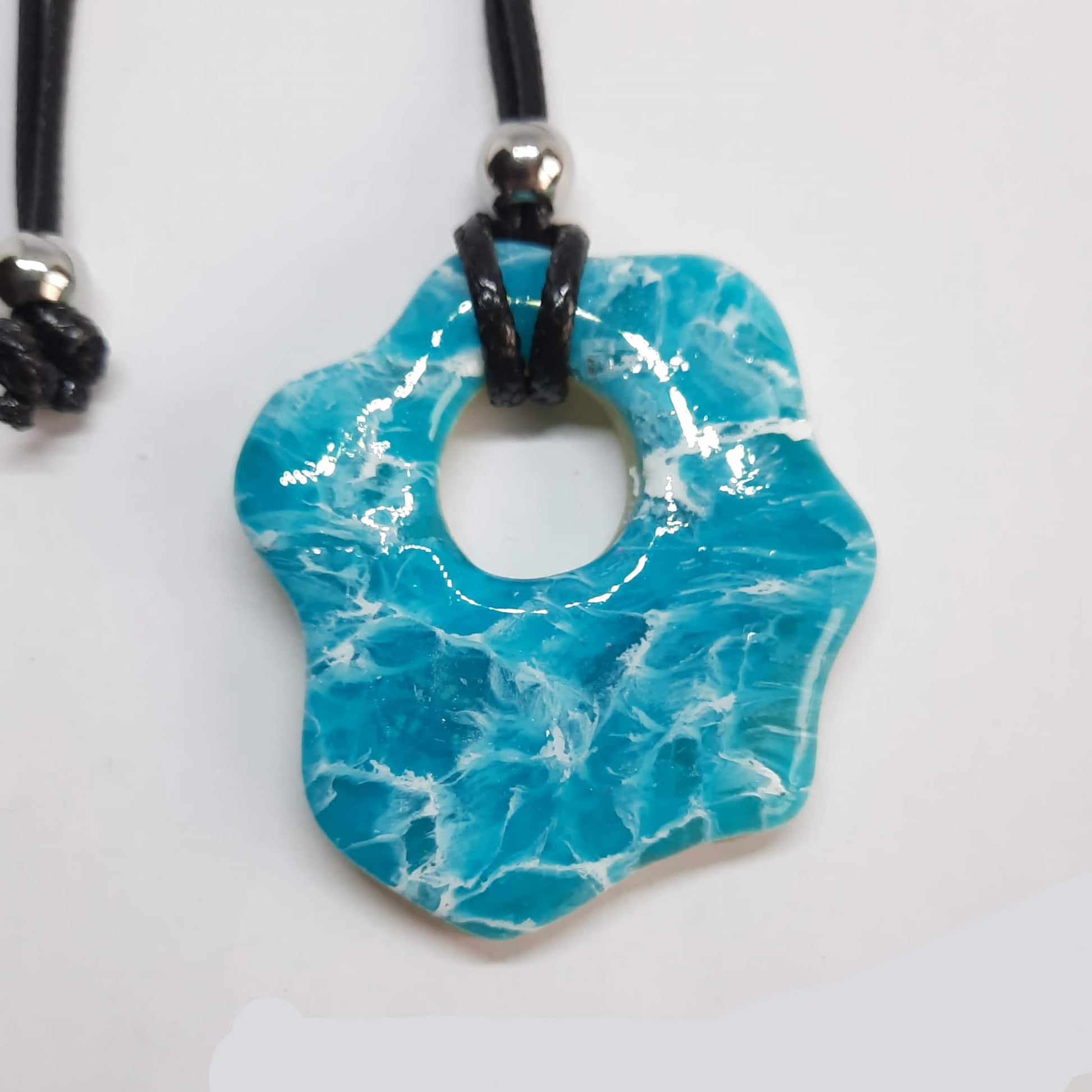 Colgante Nube Aguamarina