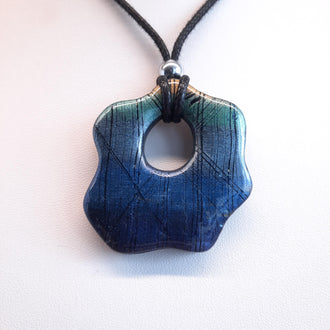 Colgante Nube Labradorita Azul