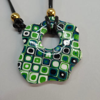 Colgante Nube Mosaico Verde