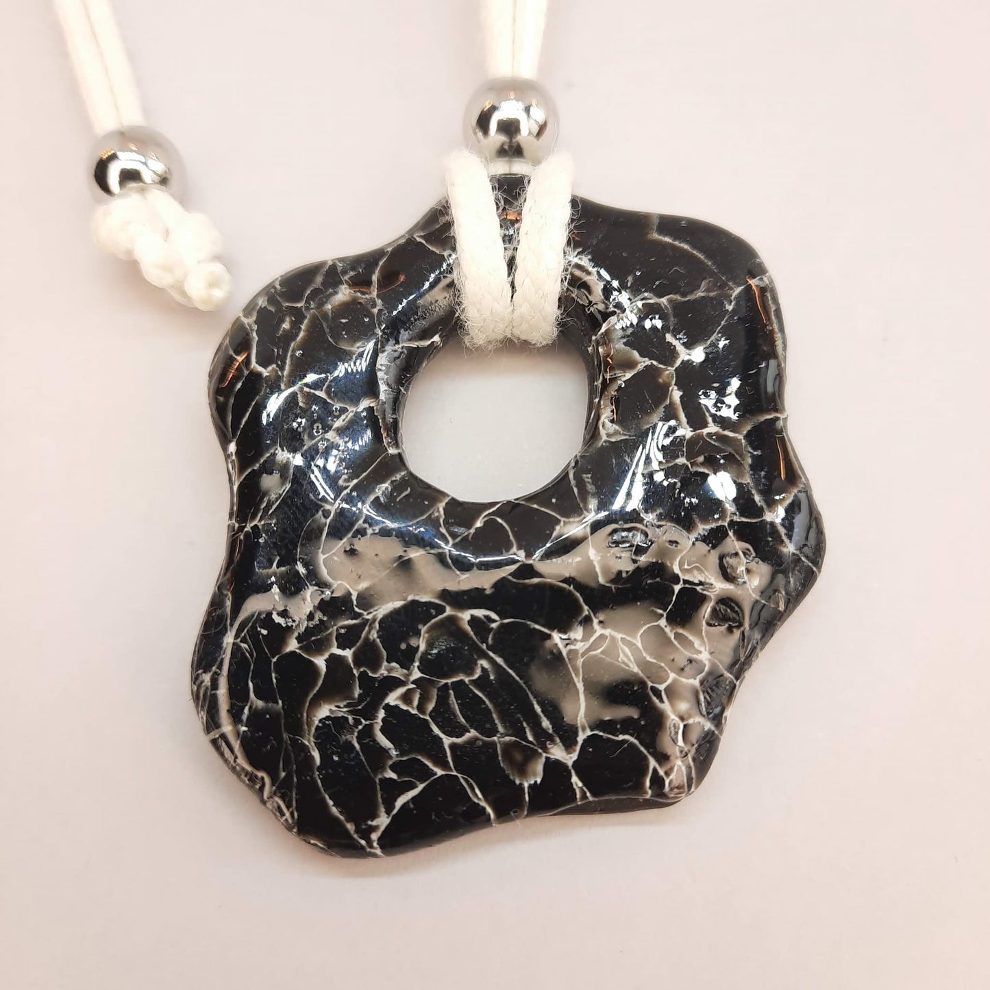 Colgante Nube Grande Negro Mármol