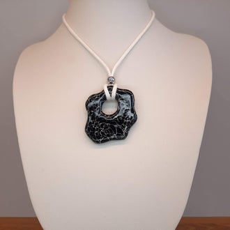 Colgante Nube Grande Negro Mármol