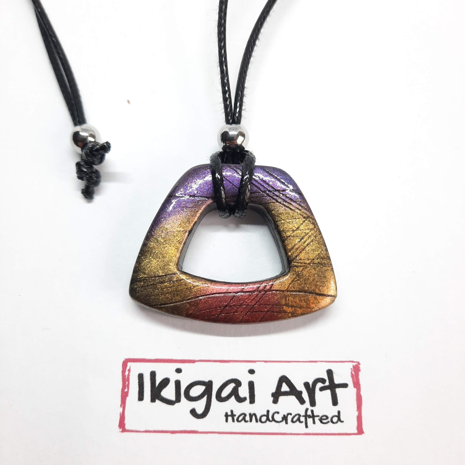 Colgante Osaka Pequeño Labradorita Violeta