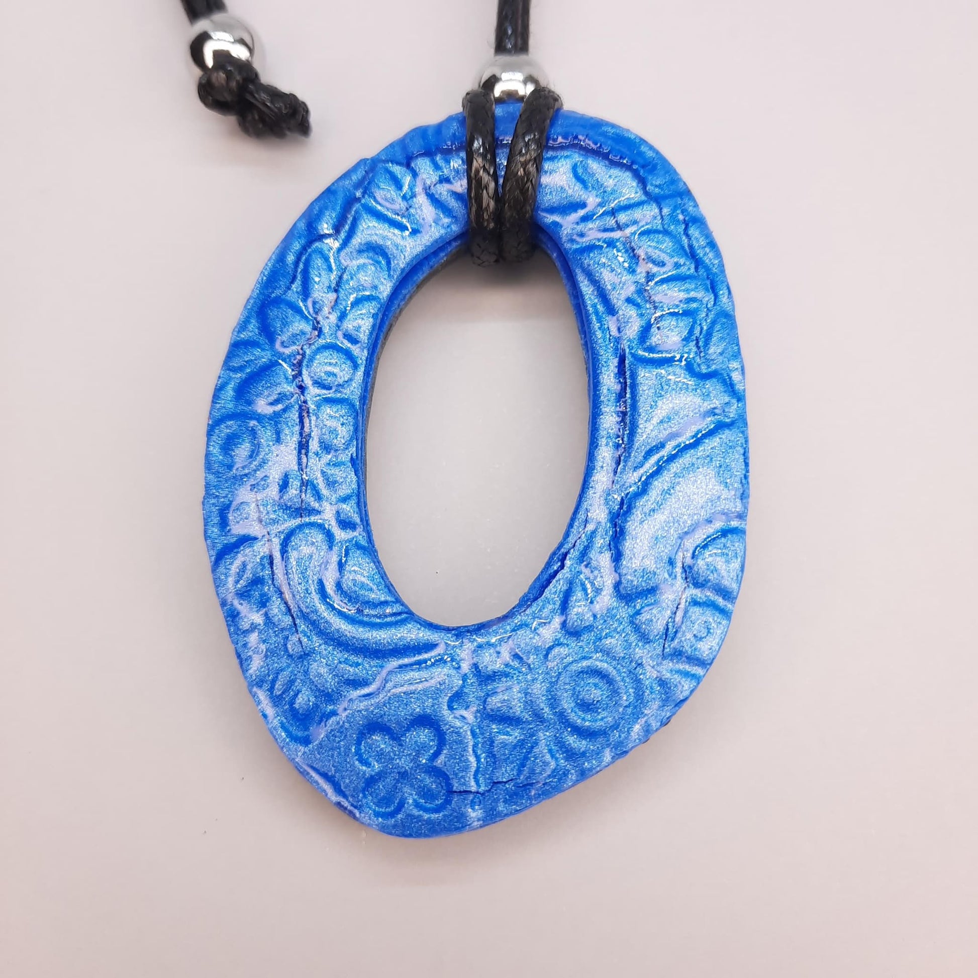 Colgante Ovalado Azul