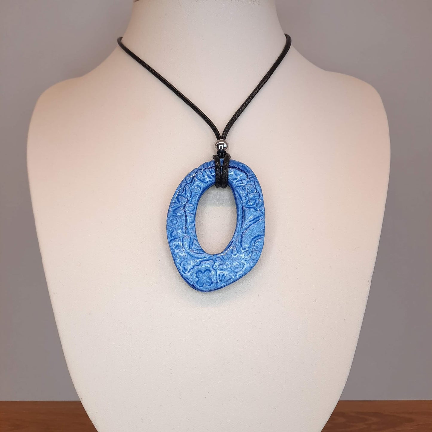 Colgante Ovalado Azul