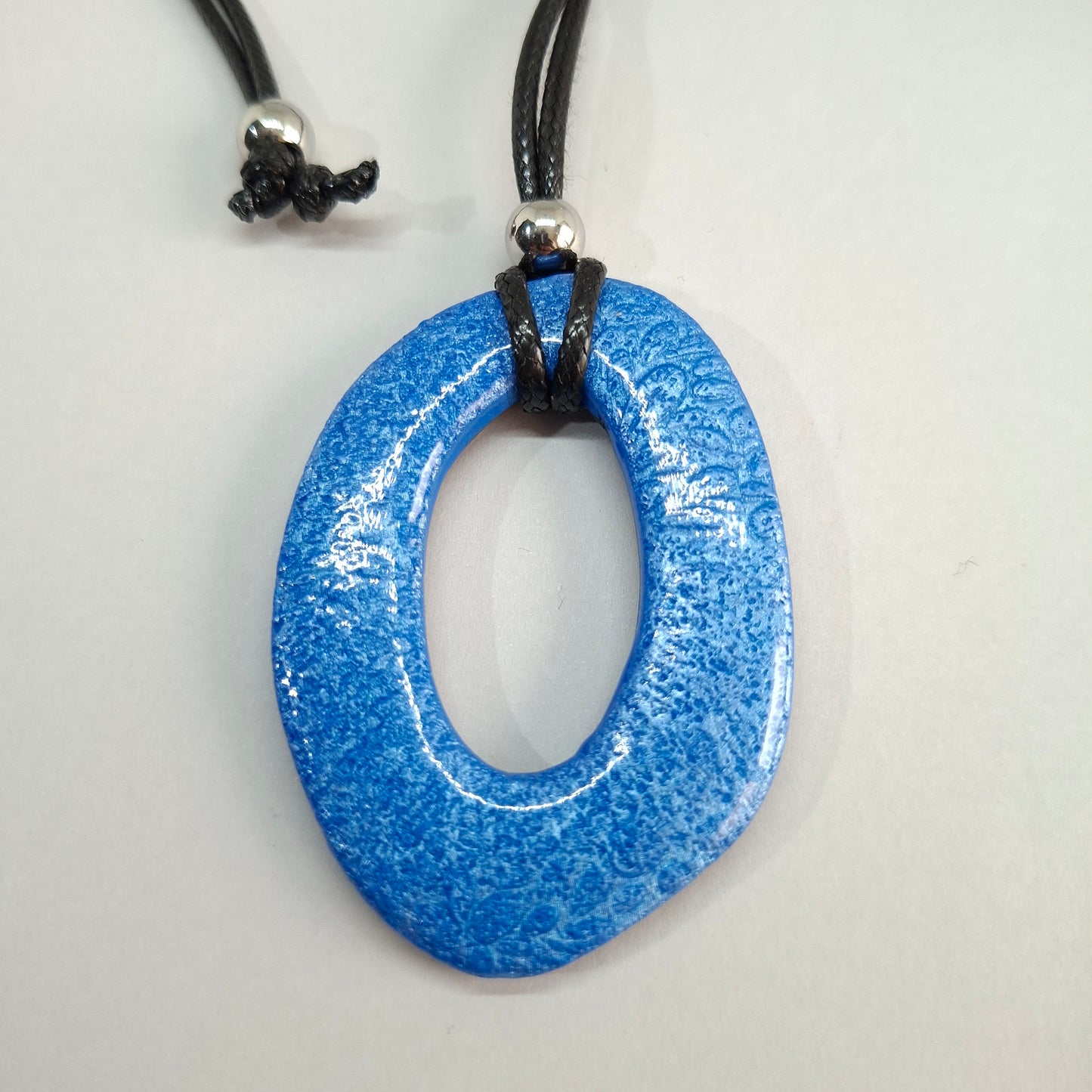 Colgante Ovalado Azul