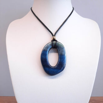 Colgante Ovalado Labradorita Azul