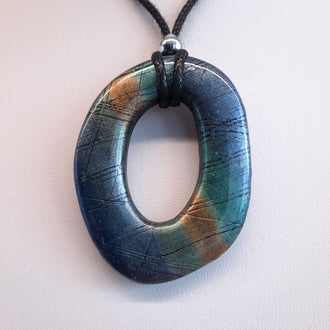 Colgante Ovalado Labradorita Azul