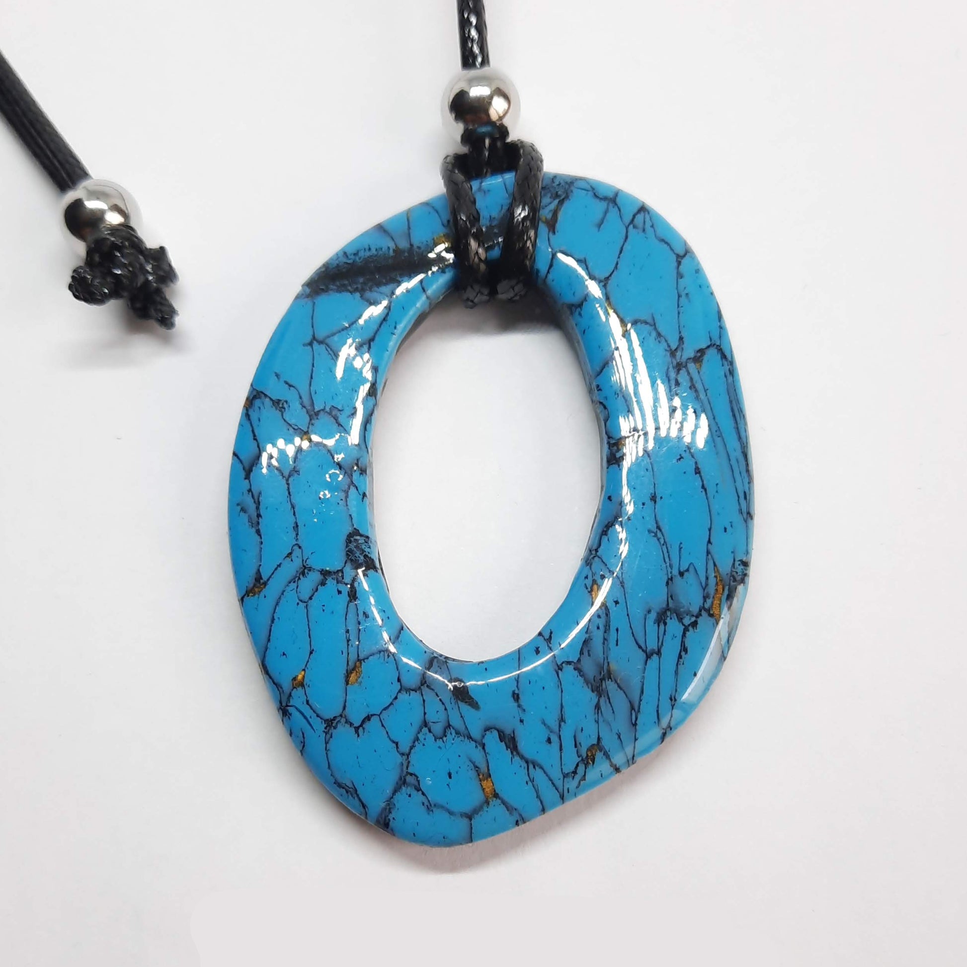 Colgante Ovalado Turquesa