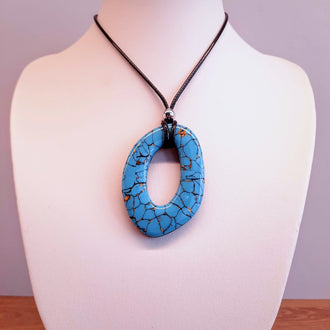 Colgante Ovalado Turquesa