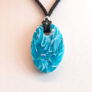 Colgante Óvalo Aguamarina