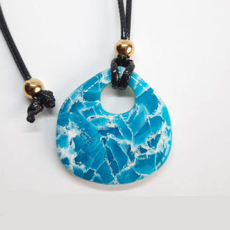 Colgante Palma Aguamarina