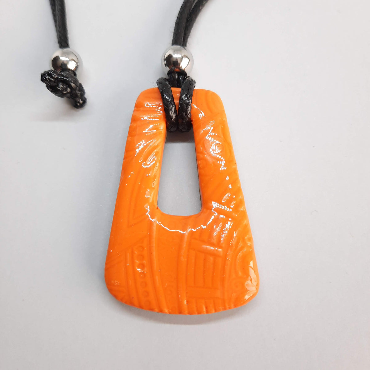 Colgante Trapecio Grande Naranja