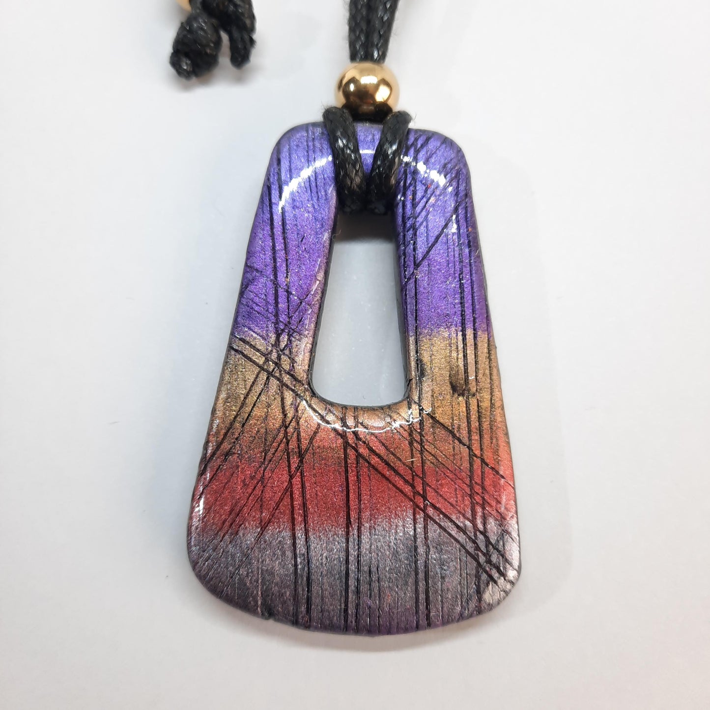 Colgante Trapecio Grande XL  Labradorita Violeta