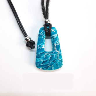 Colgante Trapecio Pequeño Aguamarina