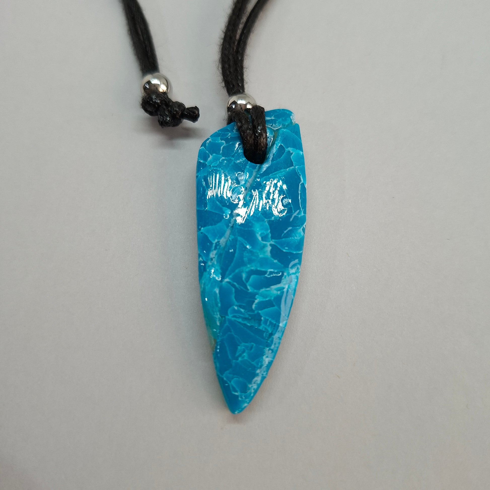 Colgante Triángulo Aguamarina
