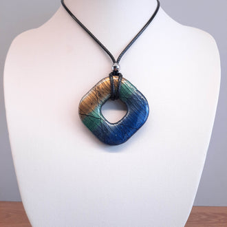 Colgante Valencia Labradorita Azul