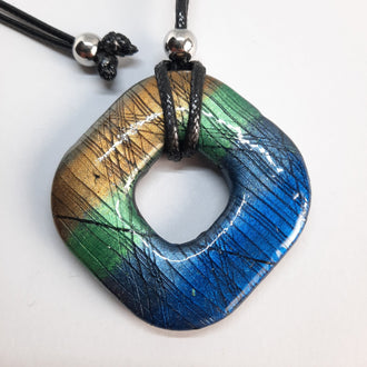 Colgante Valencia Labradorita Azul