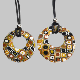 Colgantes Circulo Amarillo Antiguo