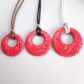 Colgantes Circulo Rojos