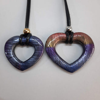 Colgantes Corazón Alma Labradorita Violeta