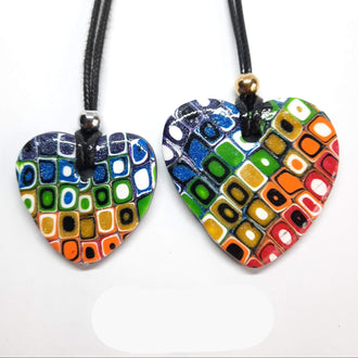 Colgantes Corazón Ancho Arcoíris