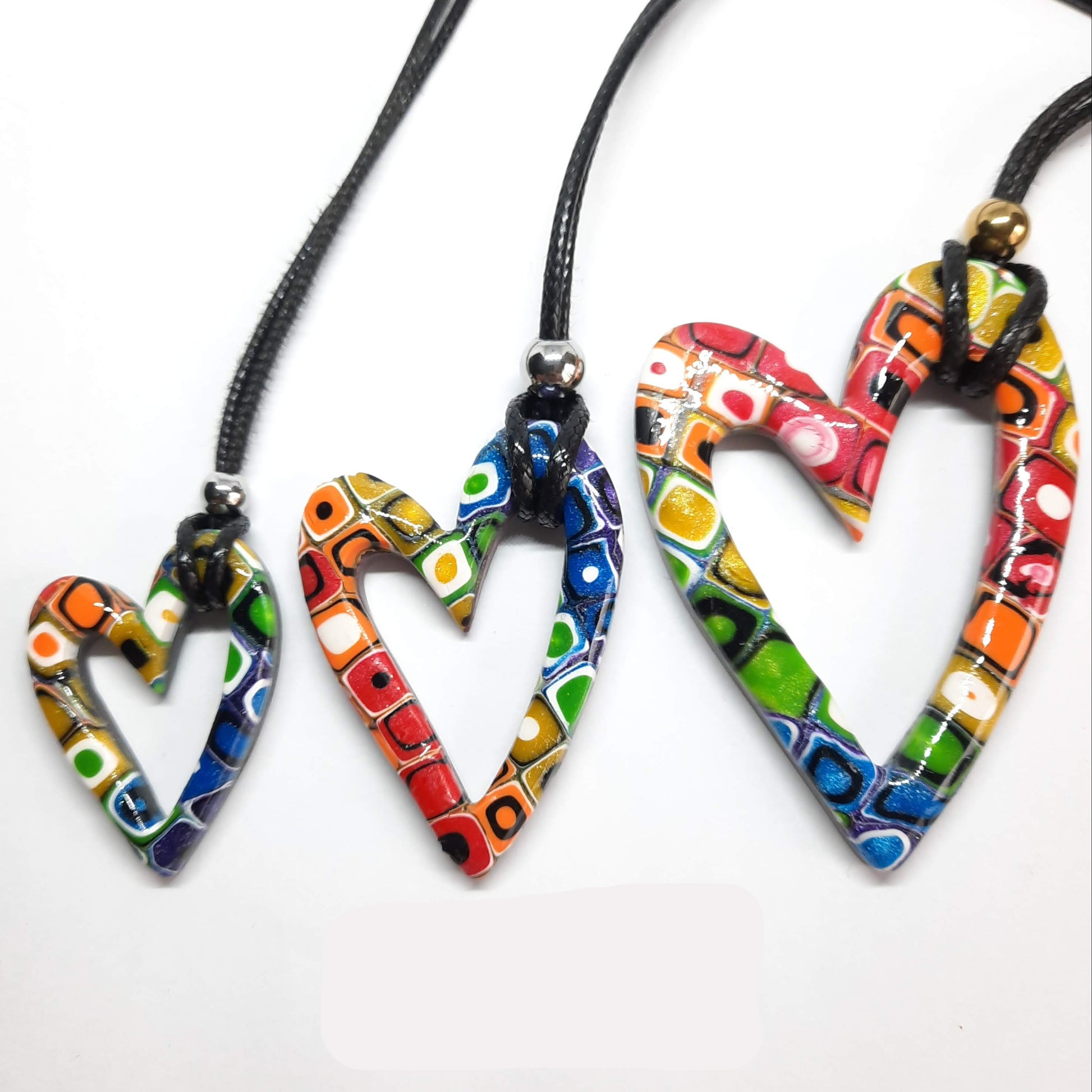 Colgantes Corazón Hueco Arcoíris