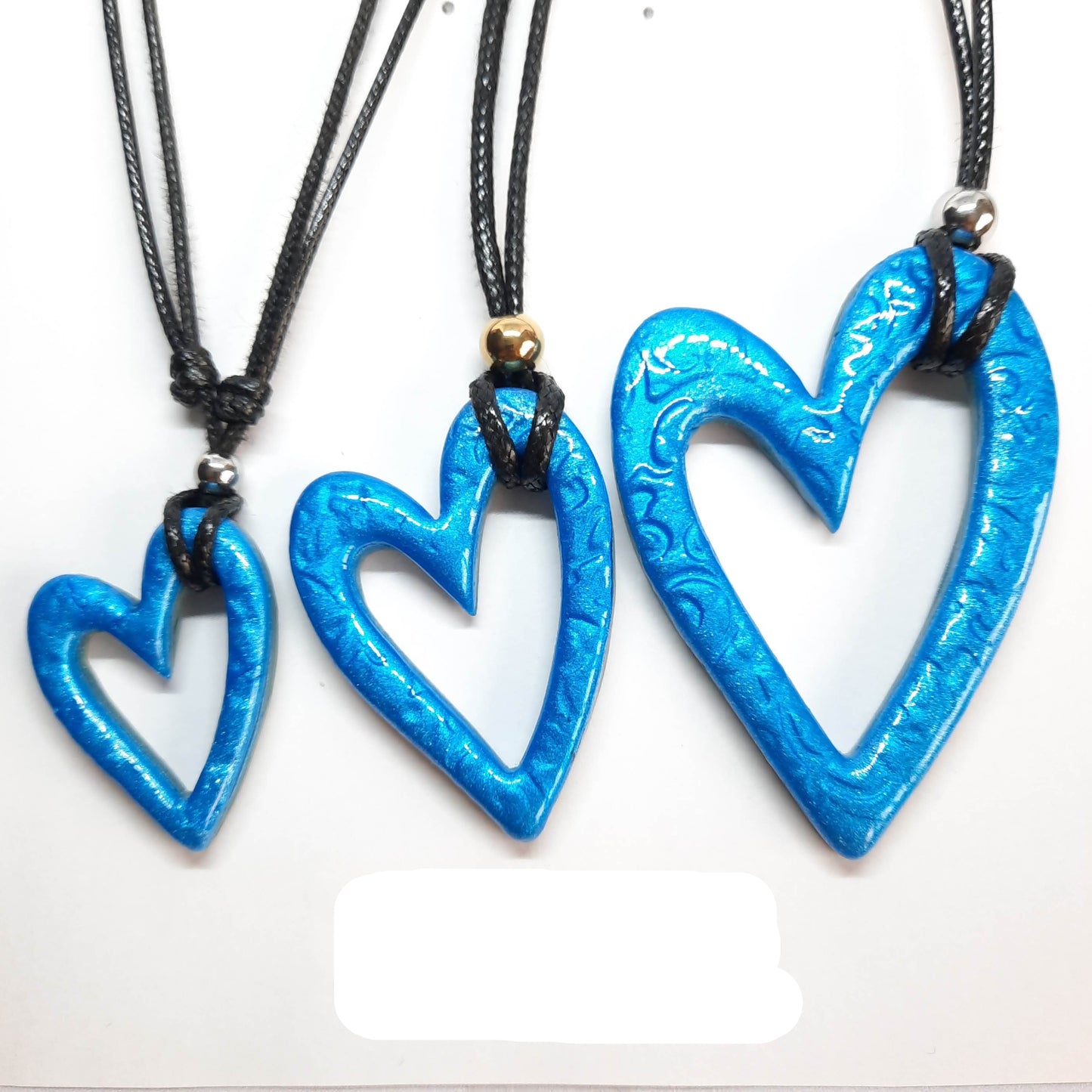 Colgantes Corazón Hueco Azul